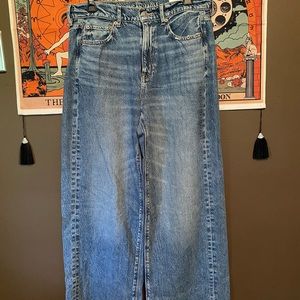 american eagle baggy wide leg jeans
